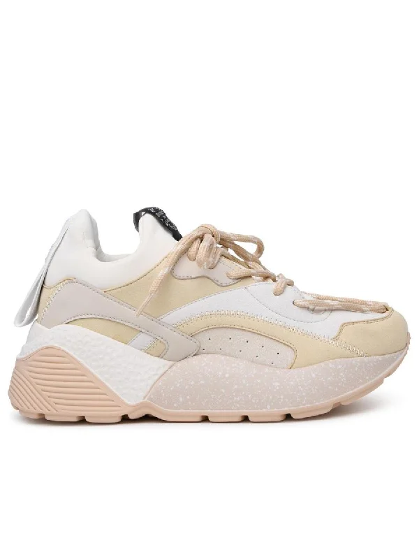 Stella Mccartney Beige Polyurethane Blend Eclypse Sneakers