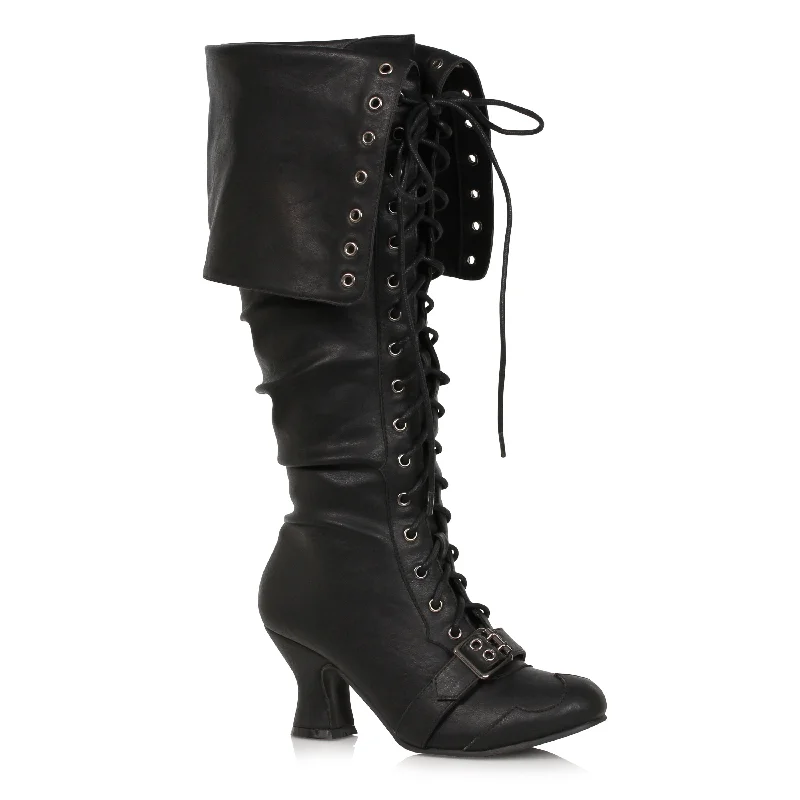 Maude-254 Faux Leather Victorian Pirate Knee Boots