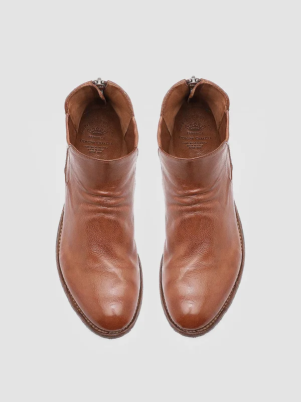 LEXIKON 528 - Brown Leather Booties