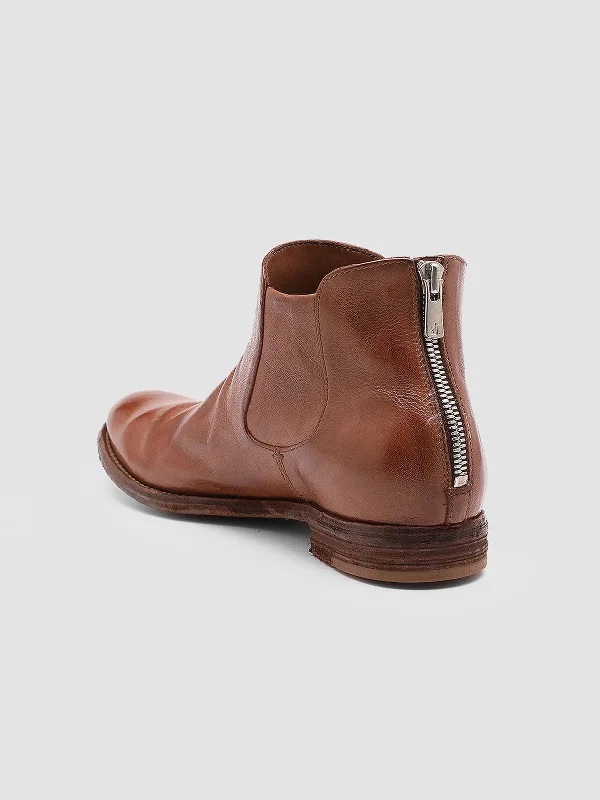 LEXIKON 528 - Brown Leather Booties