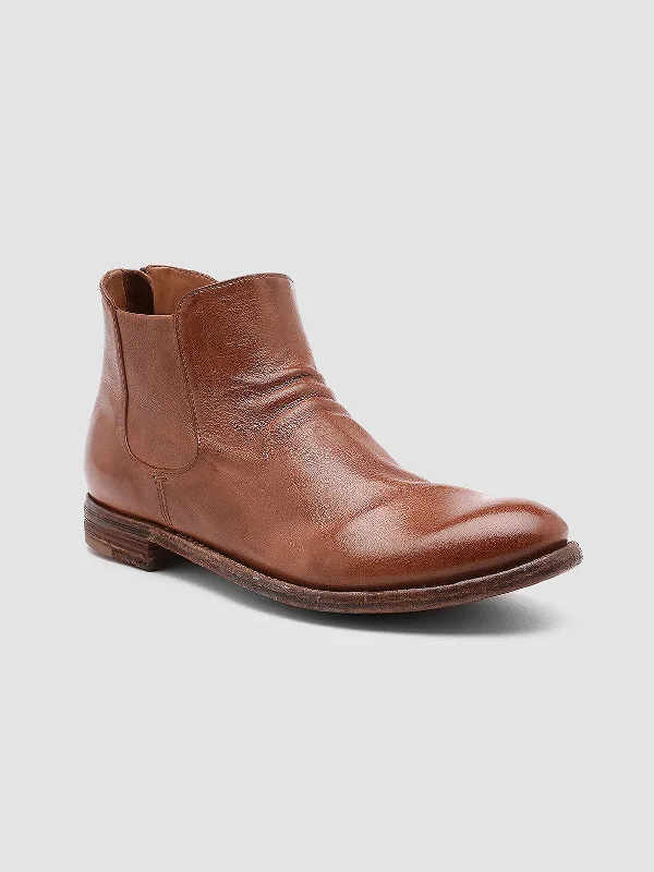 LEXIKON 528 - Brown Leather Booties