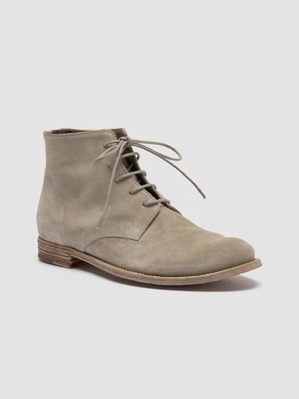 LEXIKON 539 - Gray Suede Lace-up Boots