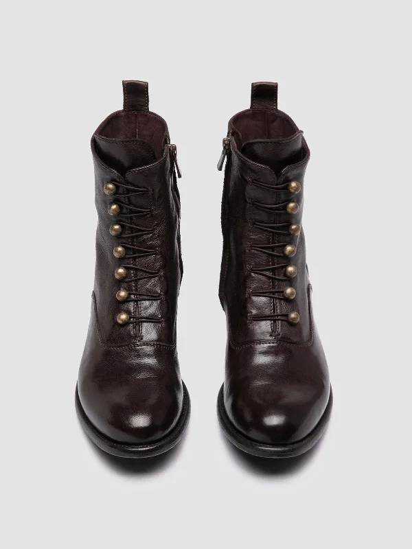 LIS 006 Truffle - Brown Leather Zipped Boots