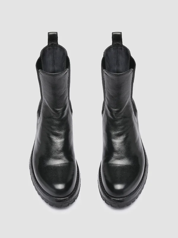 LORAINE 004 - Black Leather Chelsea Boots