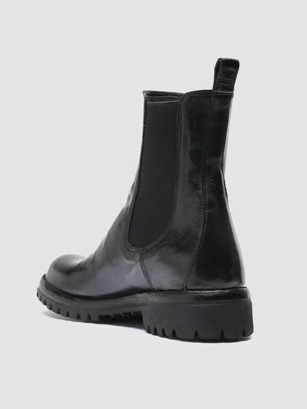 LORAINE 004 - Black Leather Chelsea Boots