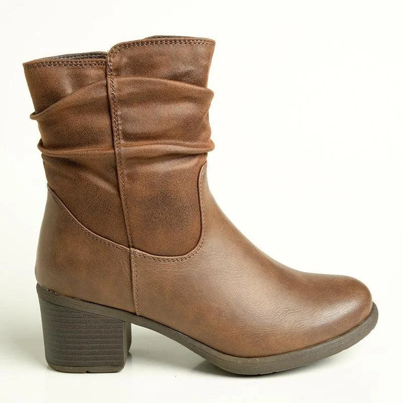 Soft Style by Hush Puppies Willow Ruched Boot - Taupe