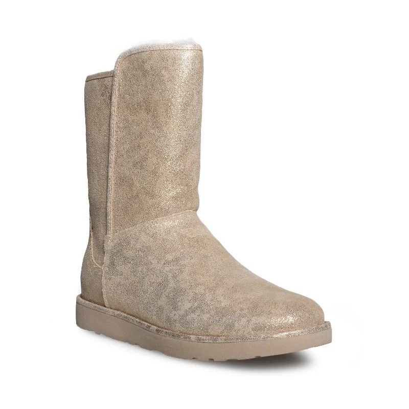 UGG Abree Short II Stardust Metallic Gold Boots - Women's