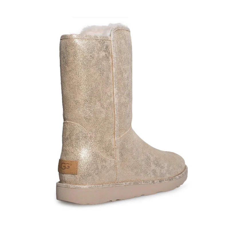 UGG Abree Short II Stardust Metallic Gold Boots - Women's