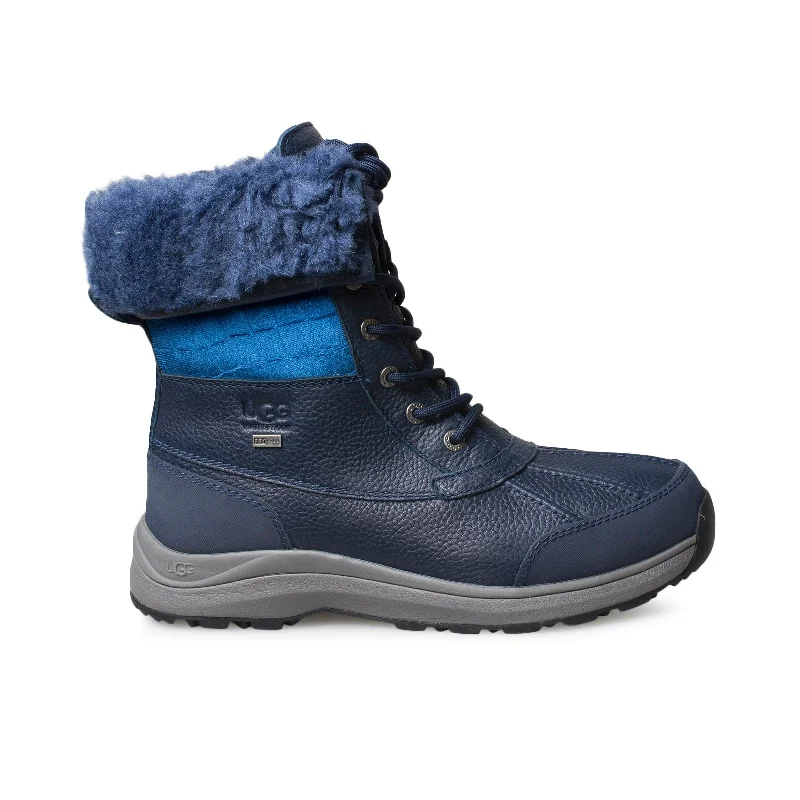 UGG Adirondack III Velvet Croc Navy Boots - Women's