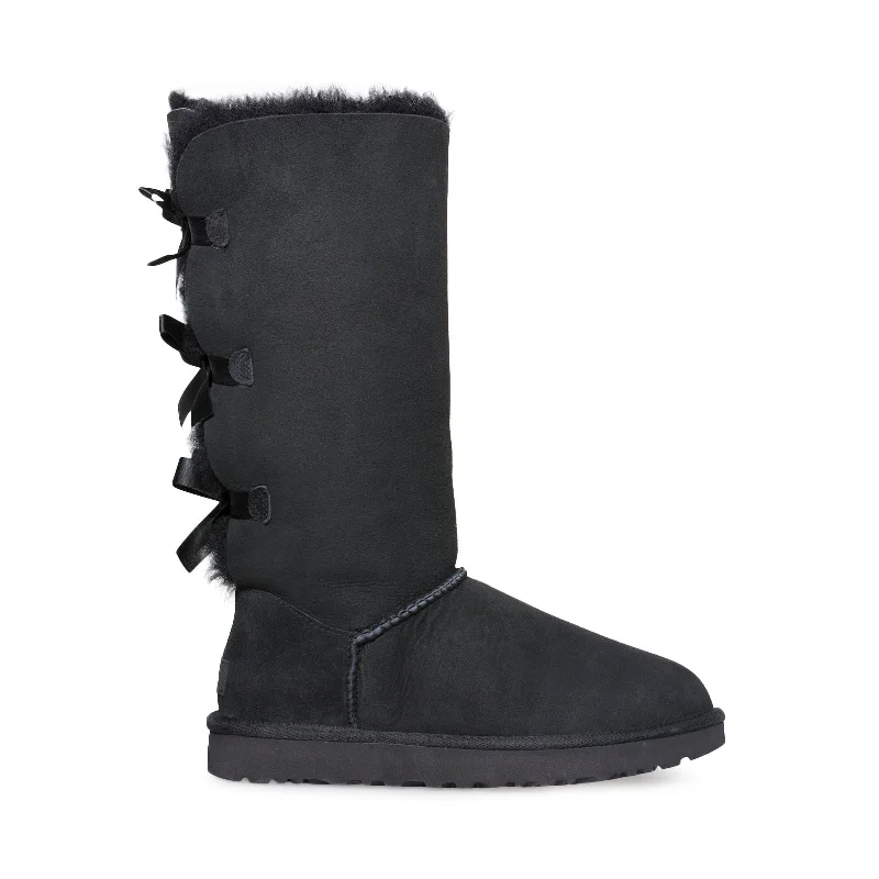 UGG Bailey Bow Tall II Black Boots - Women's