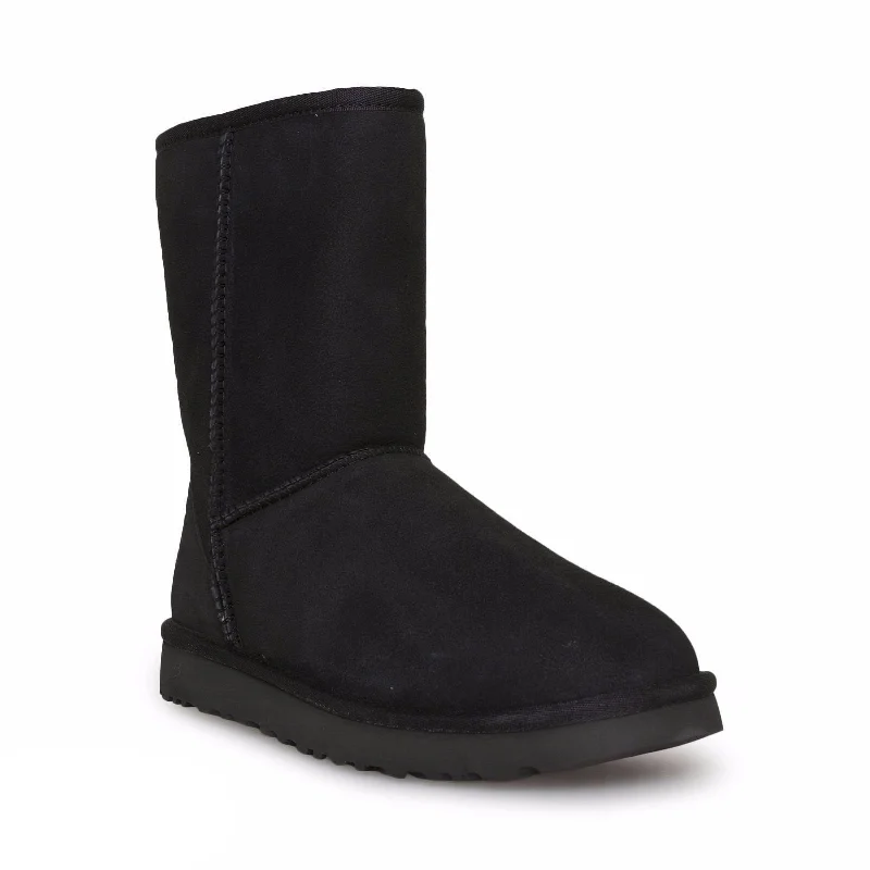 UGG Classic Short II Black Boots - Women's