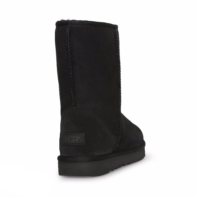 UGG Classic Short II Black Boots - Women's