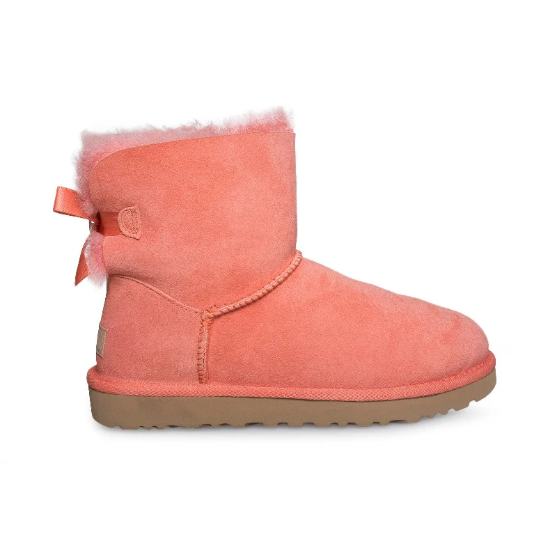 UGG Mini Bailey BOW II Vibrant Coral Boots - Women's