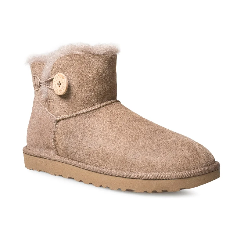 UGG Mini Bailey Button II Caribou Boots - Women's