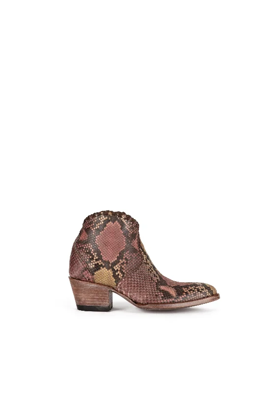 Allens Brand - Dixie Python - Almond Toe - Natural & Pink