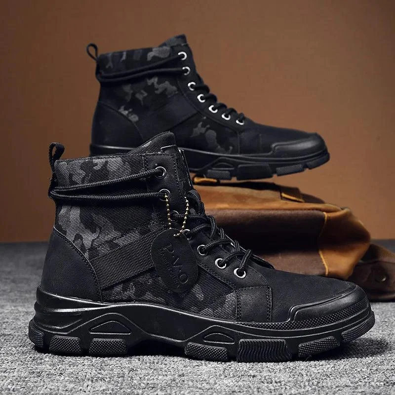 Camouflage High Top Canvas Boots - KA4850 Men's Casual Shoes