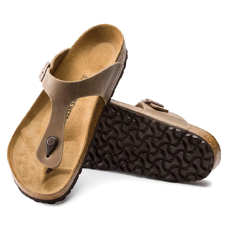 WOMEN'S BIRKENSTOCK GIZEH | TOBACCO OILED LEATHER