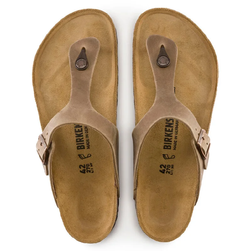 WOMEN'S BIRKENSTOCK GIZEH | TOBACCO OILED LEATHER