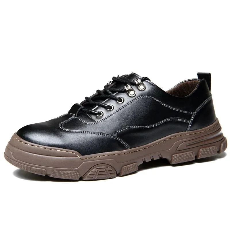 Leather Flat Thick Sole Footwear - KA4874 Men's Casual Shoes