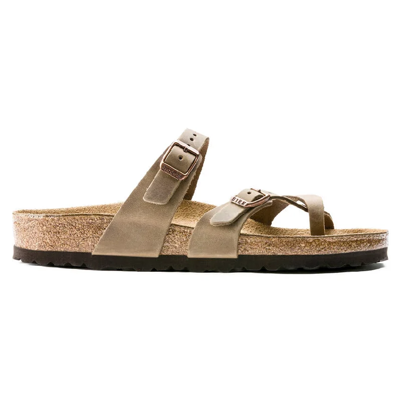 WOMEN'S BIRKENSTOCK MAYARI OILED LEATHER | TABACCO BROWN