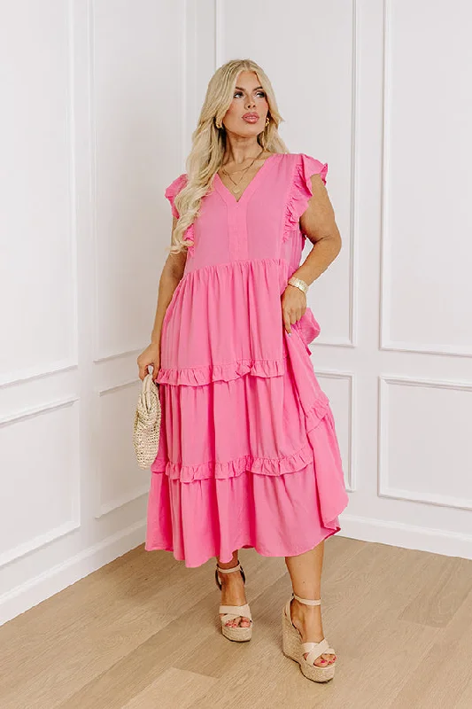 Patio Days Midi In Pink Curves