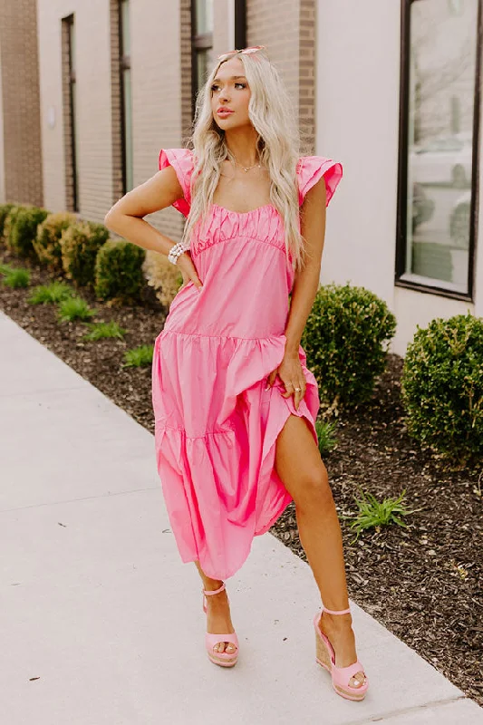 Seaside Serenity Midi In Pink