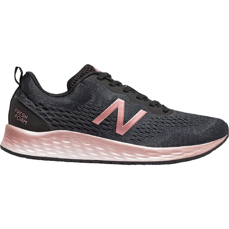 Women's New Balance WARISPL3 Fresh Foam Arishi Black/Pink Knit Mesh