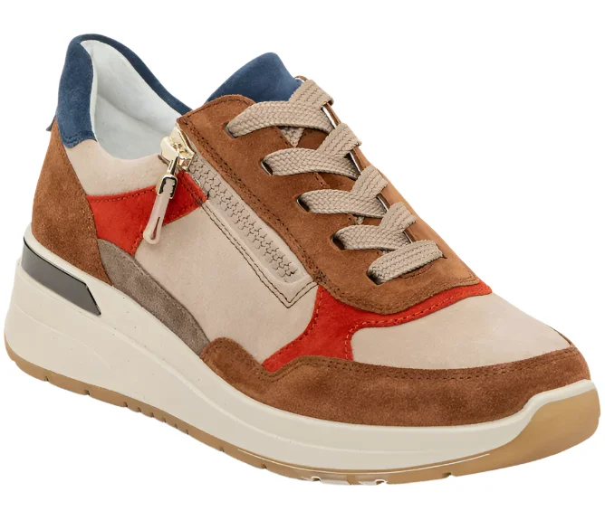 WOMEN'S ARA GARDENIA SNEAKER | NUTS / SAND / PUMPKIN / SESAME