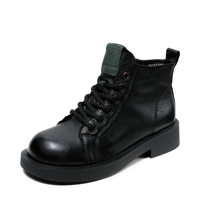 Women's Casual Shoes - Genuine Leather Ankle Boots - TSS150