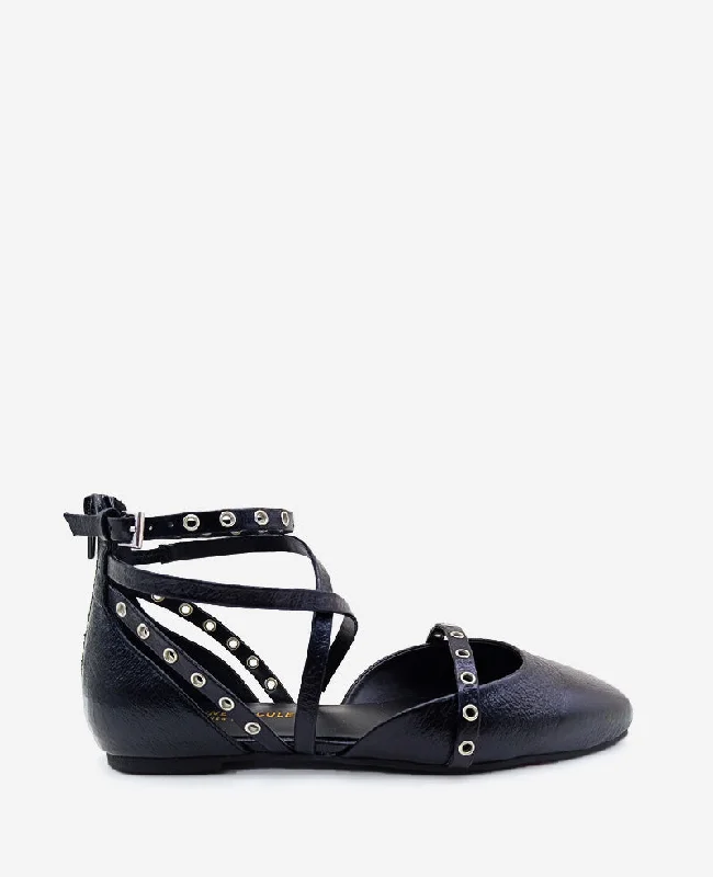 Mason Strappy Stud Flat