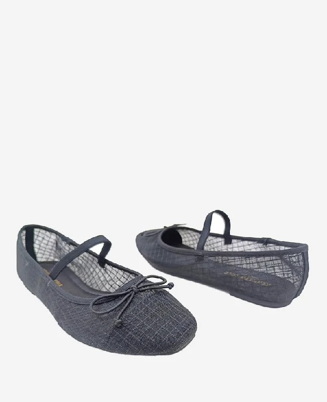 Myra Mesh Leather Ballet Flat