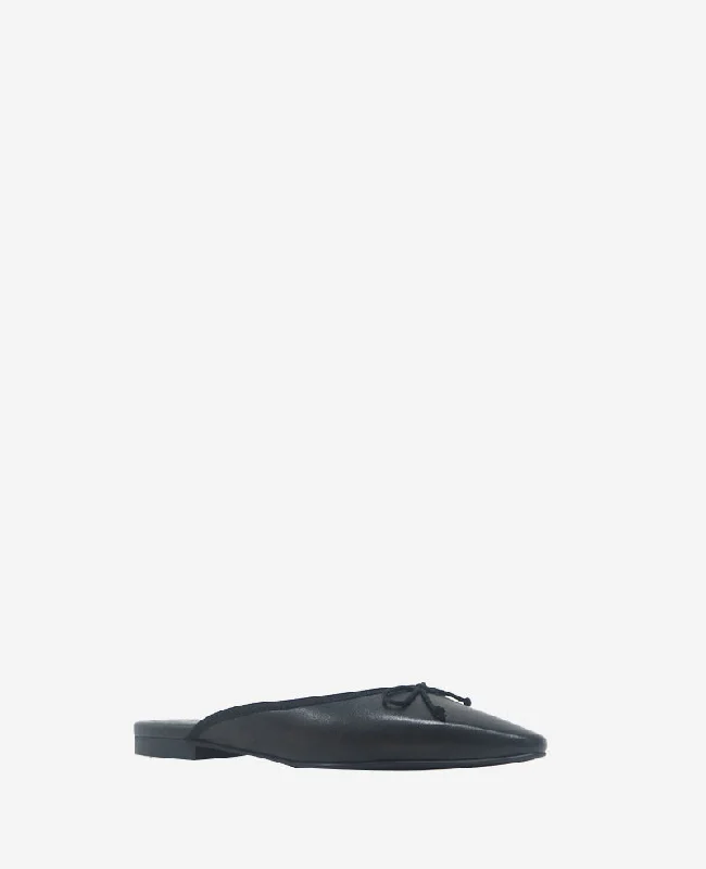 Nora Leather Mule Flat