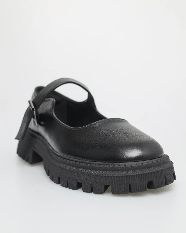 Tomaz NN269 Ladies Mary Janes Platform Loafer (Black)