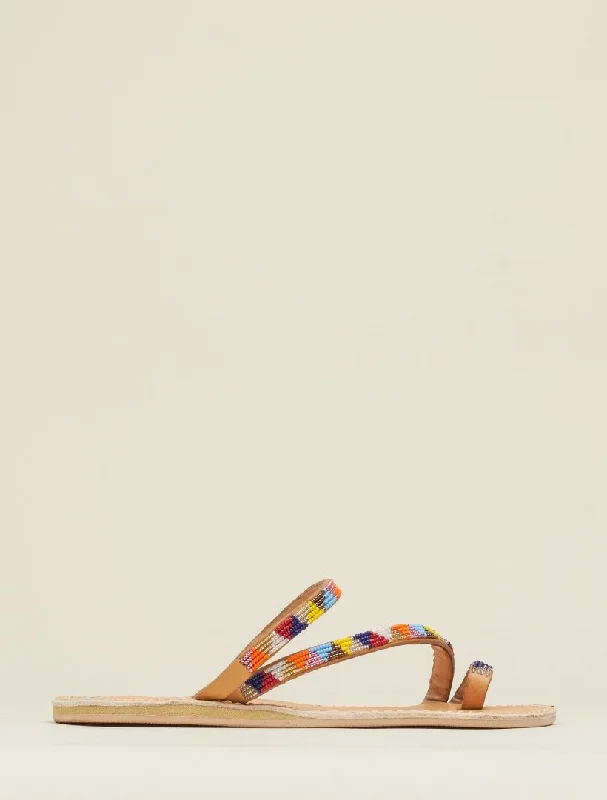 Diani Flat Leather Sandal Tribal