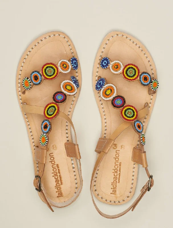 Panari Flat Leather Sandal Tribal