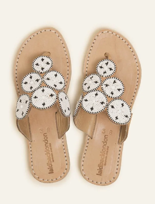 Pemba Lp Leather Sandal White Maasai