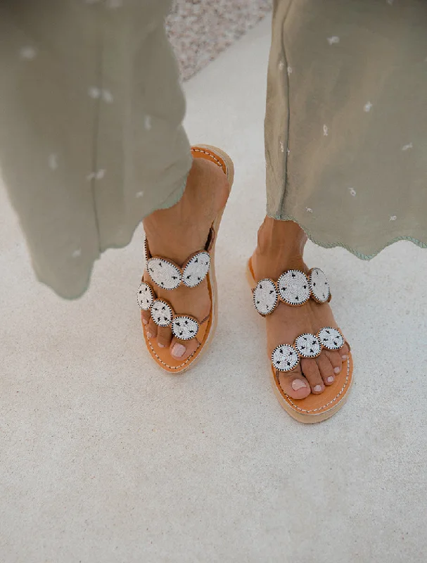 Saani Lp Leather Sandal White Maasai