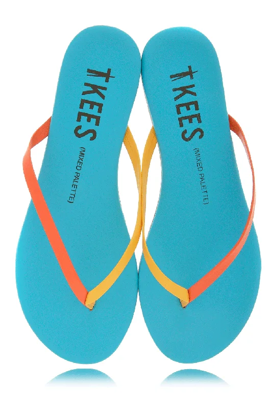 MIXED PALETTE Skyburst Leather Thong Sandals