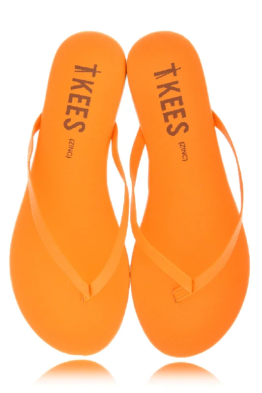 ZINCS Orange Leather Thong Sandals