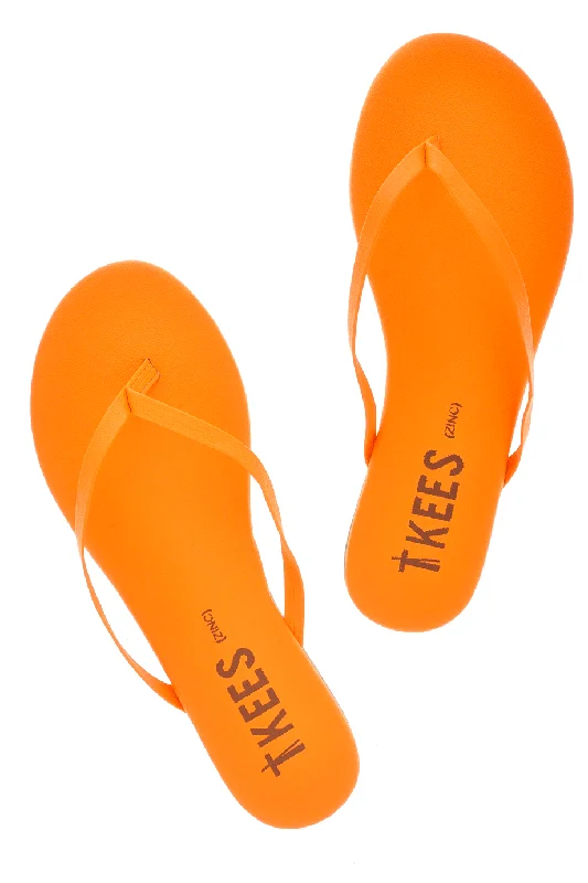 ZINCS Orange Leather Thong Sandals