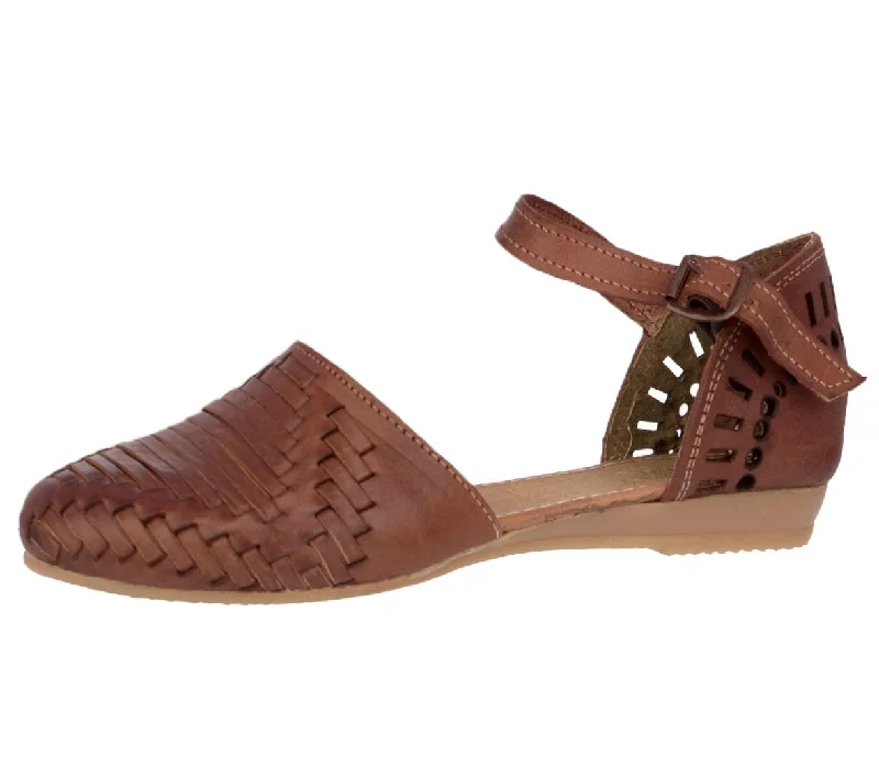 Womens Authentic Huaraches Real Leather Sandals Cognac - #112