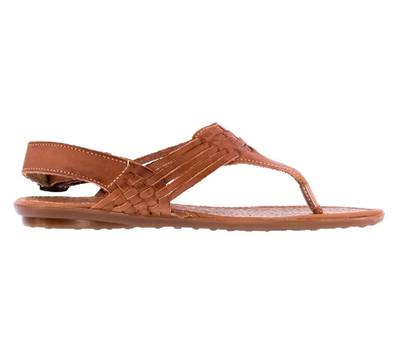 Womens Authentic Huaraches Real Leather Sandals T-Strap Light Brown- #237