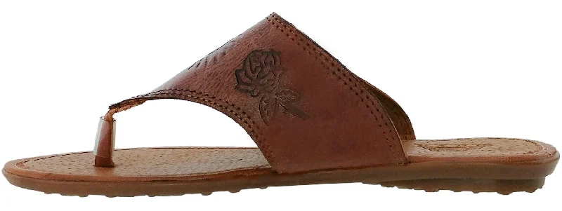 Womens Authentic Huaraches Real Leather Sandal Flip Flops Cognac - #781