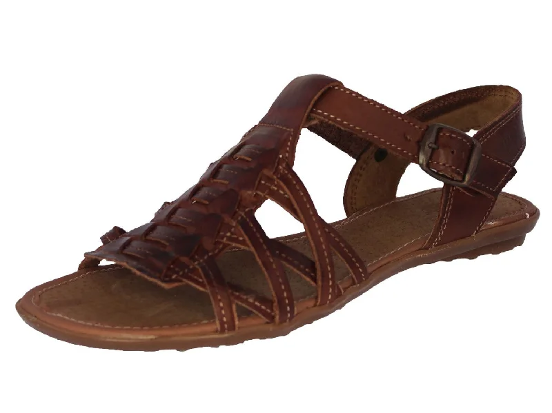 Womens Authentic Huaraches Real Leather Sandals Cognac - #403