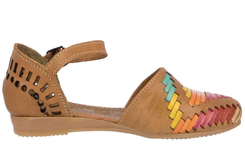 Womens Authentic Huaraches Real Leather Sandals Rainbow - #112