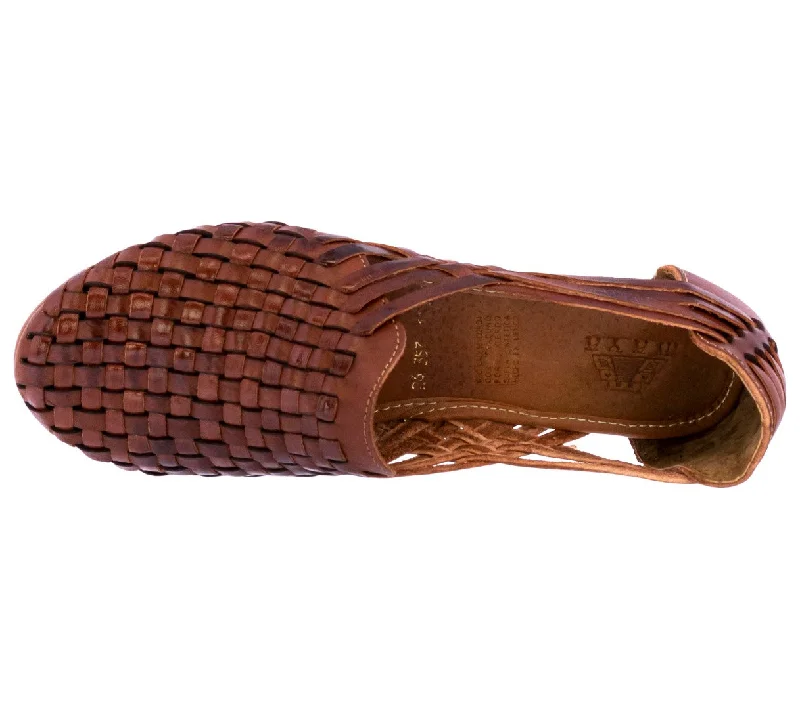 Womens Authentic Huaraches Real Leather Sandals Cognac - #108