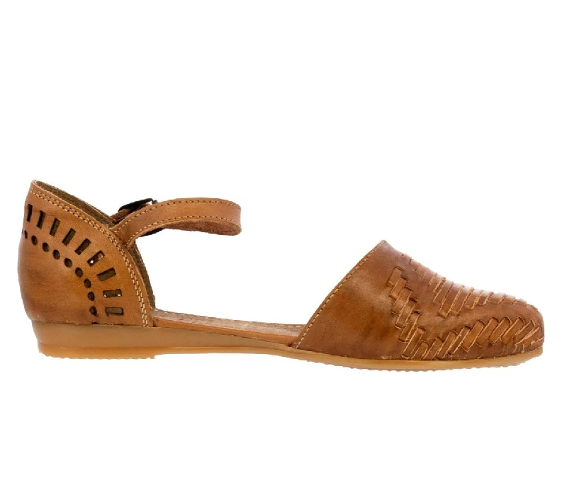 Womens Authentic Huaraches Real Leather Sandals Light Brown - #112