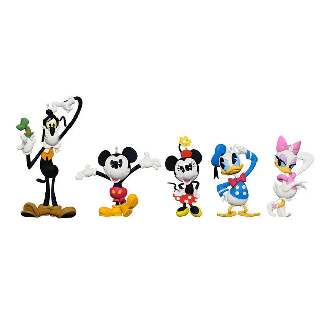 Hallmark 2024 Disney Mickey and Friends Forever Friends Ornament, Set of 5