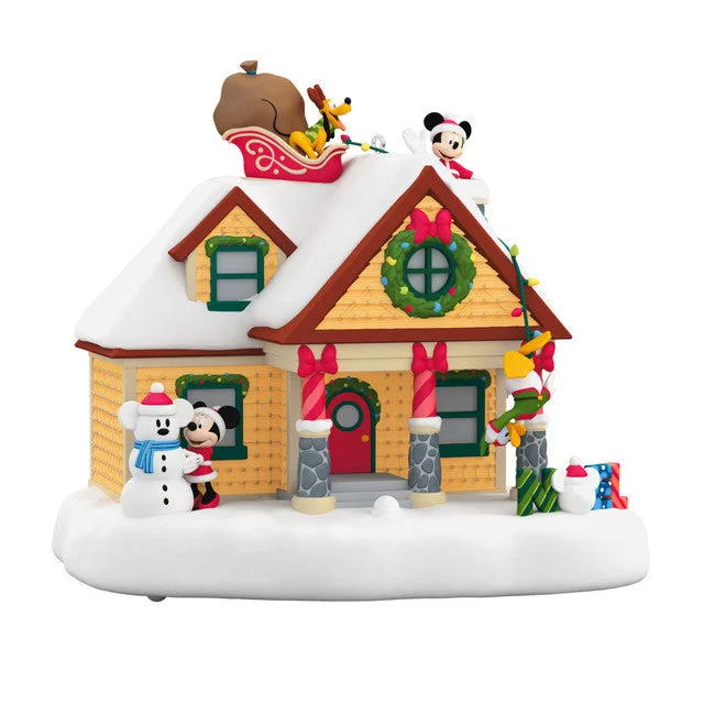 Hallmark 2024 Disney Mickey Mouse The Merriest House in Town Musical Ornament With Light