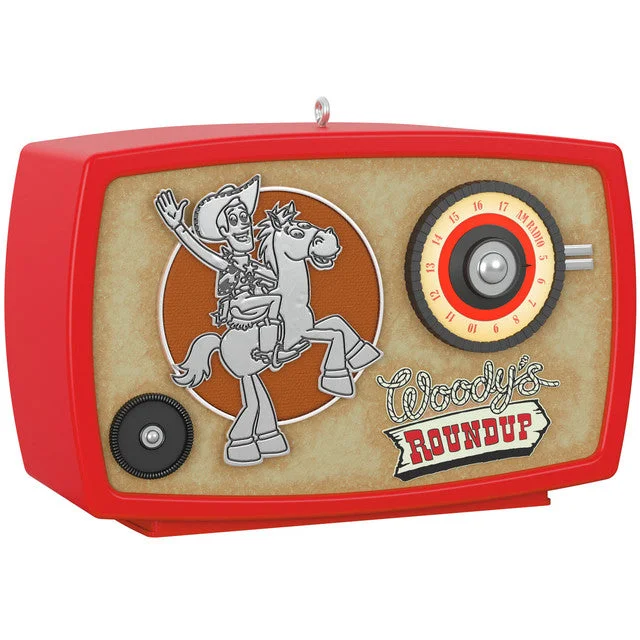 Hallmark 2024 Disney/Pixar Toy Story 2 Woody's Roundup Radio Ornament With Light and Sound